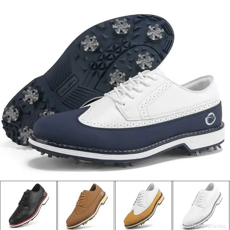 

Обувь для гольфа, мужская профессиональная амортизирующая обувь для игры в гольф, тренировочная обувь для гольфа, уличная обувь, противоскользящая дышащая легкая атлетика