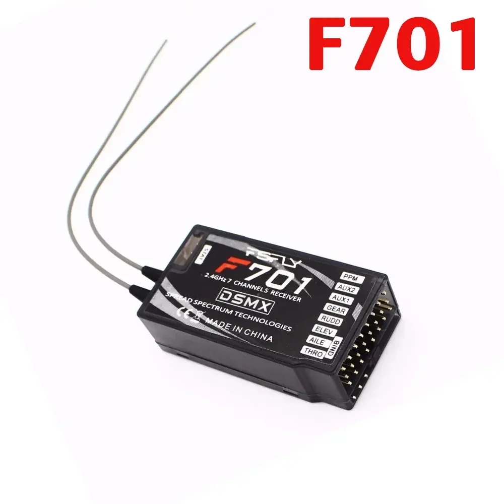 

With PPM F701 2.4G 7Ch RC Receiver (Replace AR7000) For DX6I DX7 DX9 DSMX DSM2 Remote Control System