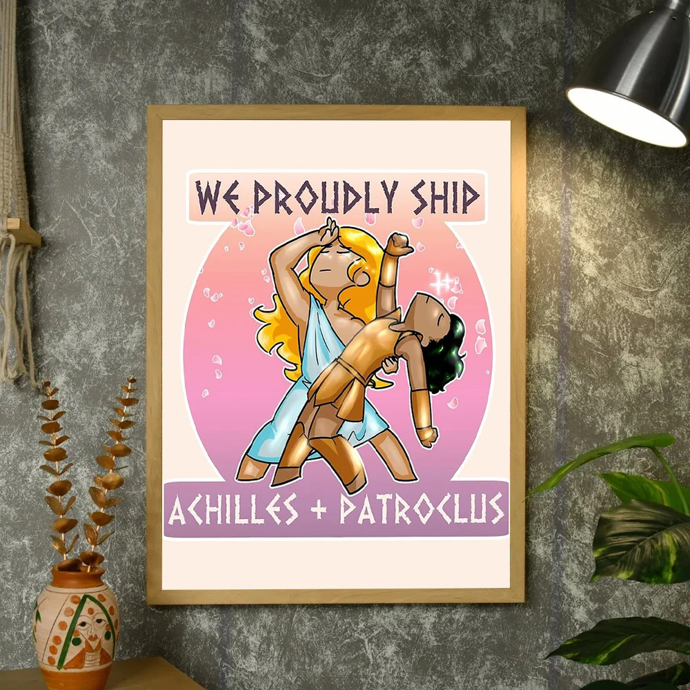 الأساطير اليونانية القديمة قماش جدار الفن بوسيدون هرقل أخيل اللوحة ديكور المنزل هدية ديكور #4