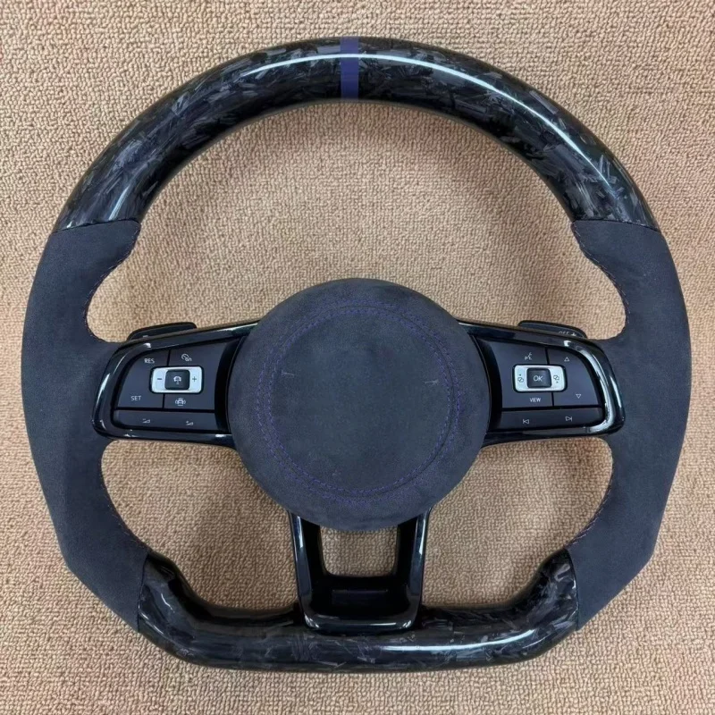 

For VW Golf 7 GTI Passat Polo Scirocco MK6 MK5 Steering Wheel LED Racing MK7 Carbon Fiber 2014-2018 Durable Support