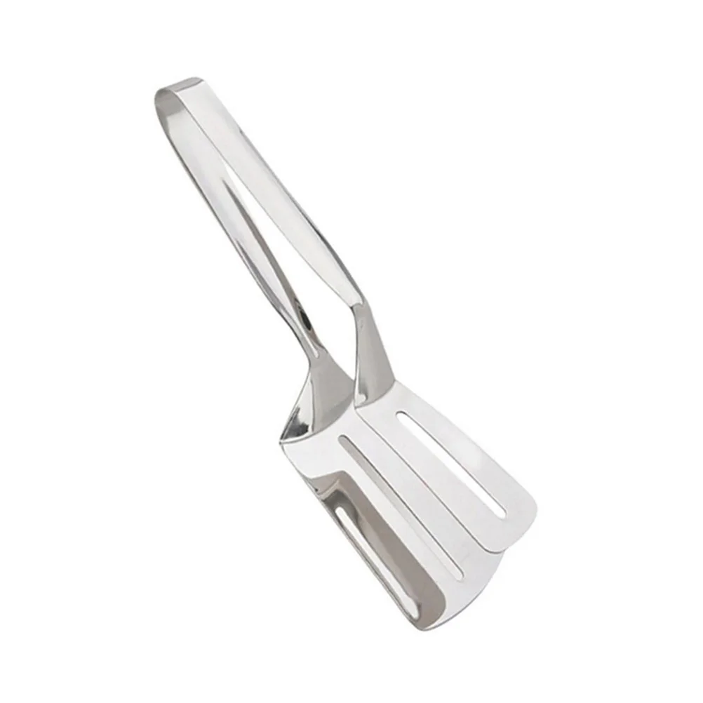 

Stainless Steel Bbq Clip Heat Resistant Food Grade Durable Kitchen Tongs Steak Pizza Grill Tool Oil Sieve Design