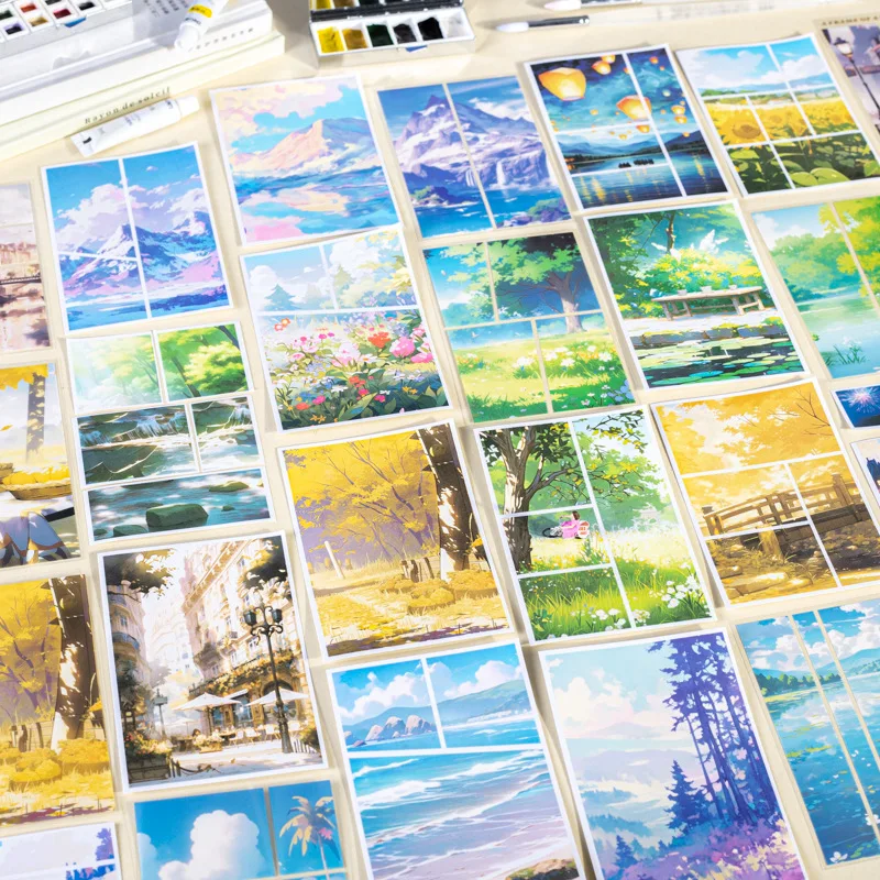 10sets Kawaii Stationery Stickers Time Mirror Junk Journal Planner Decorative Sticker Scrapbooking