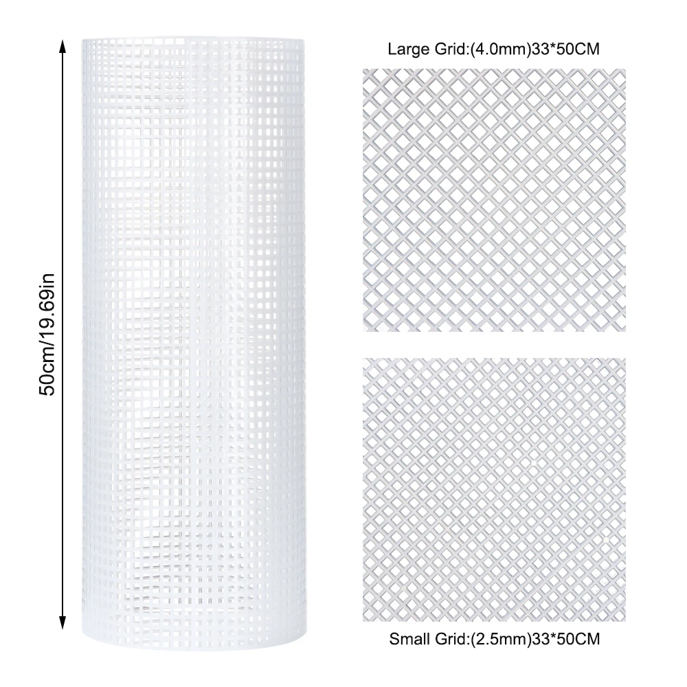 Plastic Mesh Cloth Bag Rug Thread Hook Craft Supplies DIY Handcraft Latch Hook Accessory Hook Crafts Durable Grid About 33*50CM
