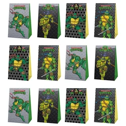 12/24/36pcs Teenage Mutant Ninja Turtles Birthday Party Decor Candy Gift Bag Snack Paper Cartoon Candy Gift Bag Party Supplies