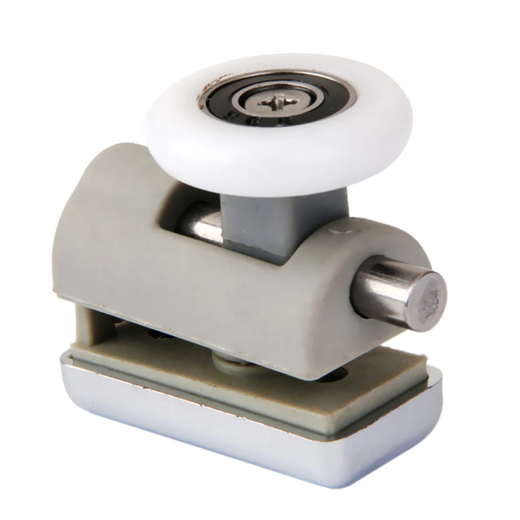 Bottom Shower Door Roller 25mm Plastic Wheel Spring Loaded Runner for Glass Sliding Shower Booth Curved Door Hardware Parts