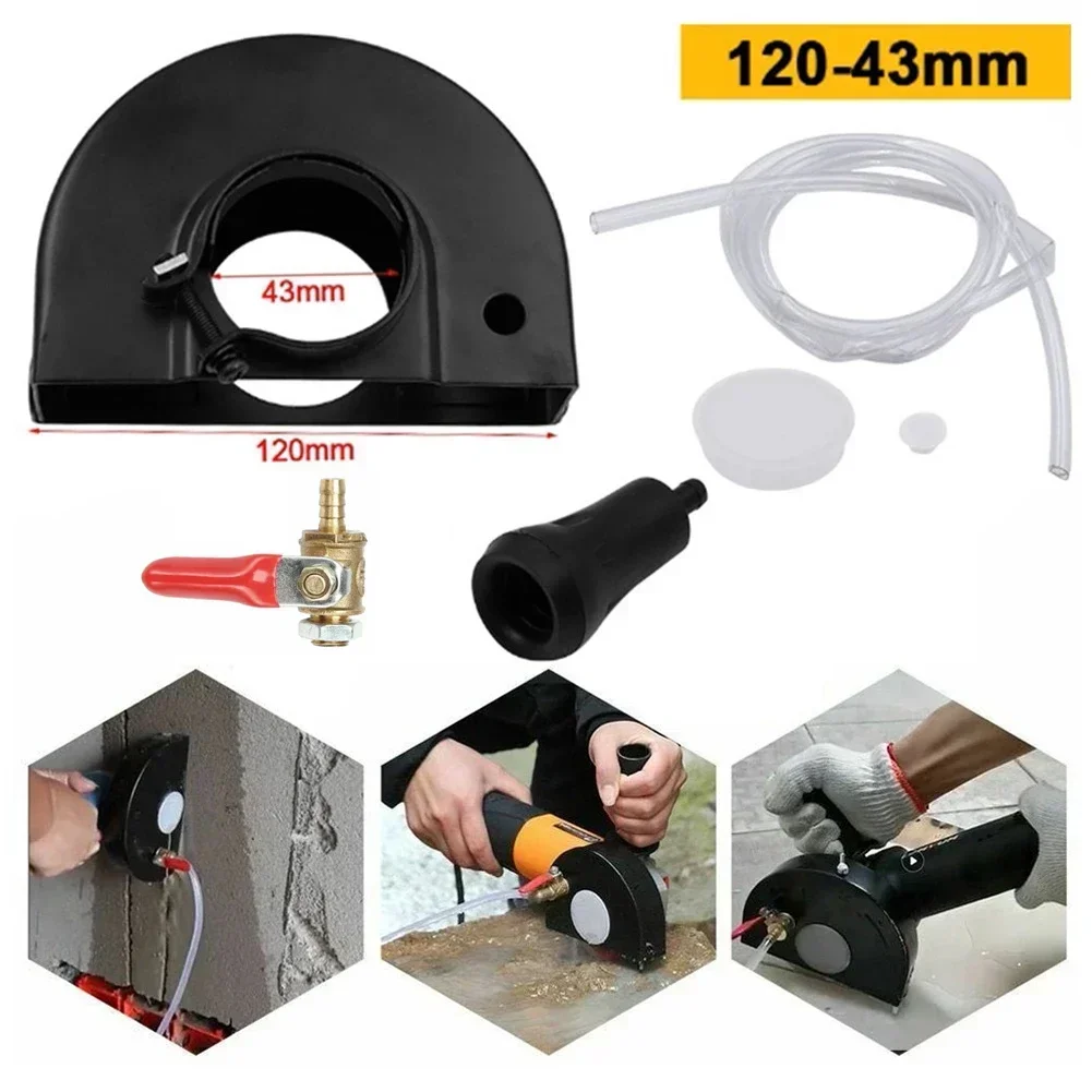 Angle Grinder Shield Set Water Cutting Machine Base Safety Cover Dust Collecting Guard Kit Dust Shroud Protecter Cover 120x43mm