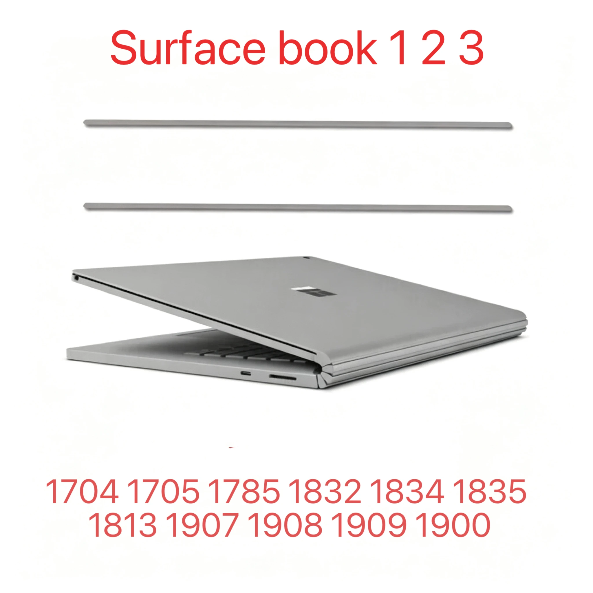 Rubber Feet For Surface Book 1/2/3 Non-SilpSilicone Strip Silver 1705 1835 1907 1813 1900 1704 13.5''15''
