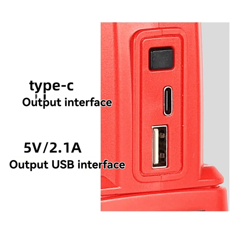 CQMF-For M18 18V 18W ضوء العمل LED المحمول - 2000LM USB قابل لإعادة الشحن لإضاءة موقع العمل في الهواء الطلق