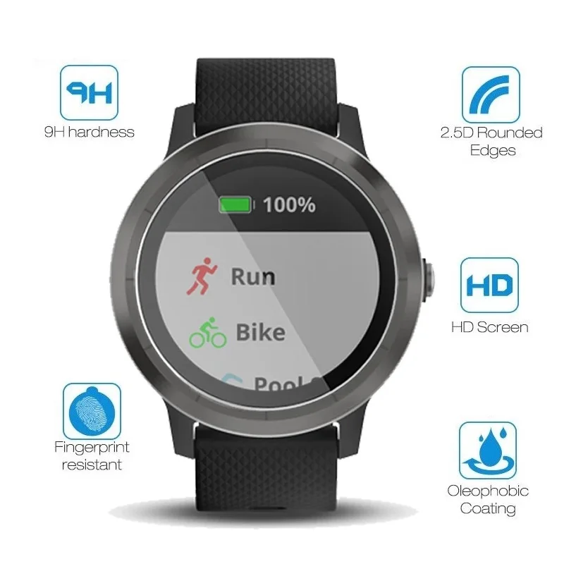 Tempered Glass for Garmin Vivoactive 3 Screen Protector on for Garmin Vivoactive 3 Glass Protector Film Foil