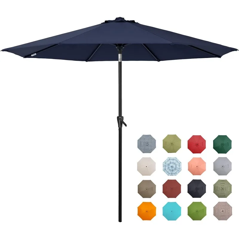 

Patio Market Outdoor Table Umbrella with Push Button Tilt and Crank,Large Sun Umbrella with Sturdy Pole&Fade resistant canopy