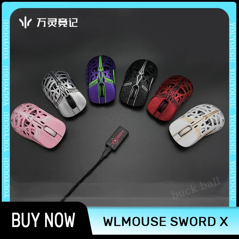 Imagem -01 - Wlmouse-sword x Wireless Gaming Mouse para pc Ratos Leves Anime Bonito Liga de Magnésio 2.4g Modo Novo wlmouse sword x wireless gaming mouse para pc ratos leves anime bonito liga de magnesio 24g modo novo 01