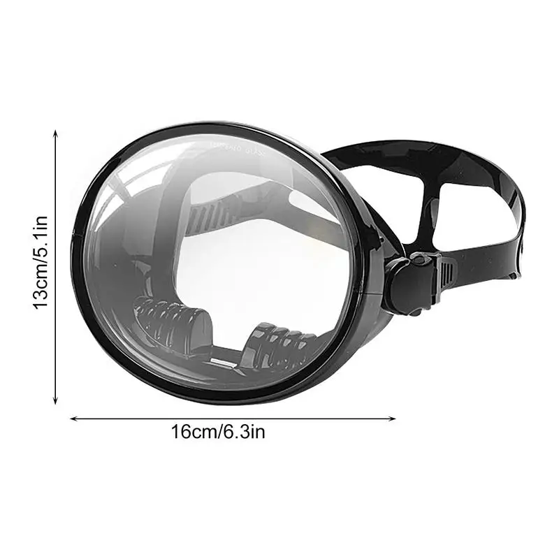 Diving Goggles Fisherman\'s Goggles Large Frame HD Free Diving Mask Equipped With Tempered Glass Swimming Snorkeling Mask tool