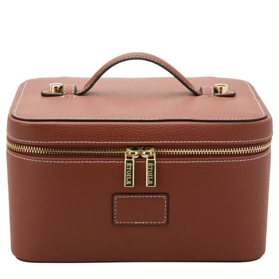 

Туалетный столик Рыжево-коричневый стильный дорожный органайзер для косметички с разделителями