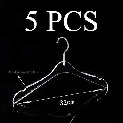 【5 Pcs】Transparent Acrylic Hangers 32cm