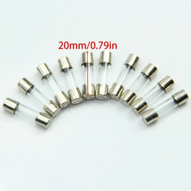 F92C 10 ชิ้นผลิตภัณฑ์อิเล็กทรอนิกส์ฟิวส์หลอด 250V 5A ฟิวส์แก้วง่ายที่จะแทนที่