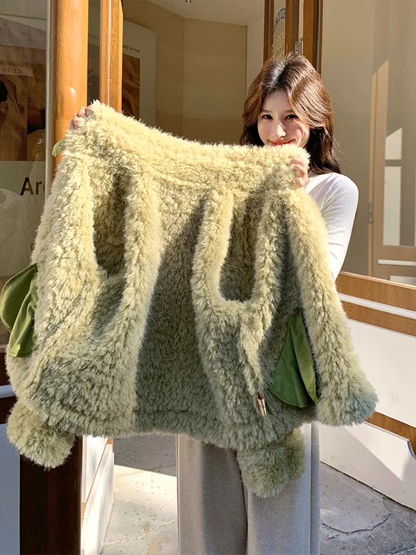 Damska kurtka z owczej wełny, bardzo ciepła, bawełniana bluzka, skórzana kurtka z futerkiem, nowość na jesień i zimę.