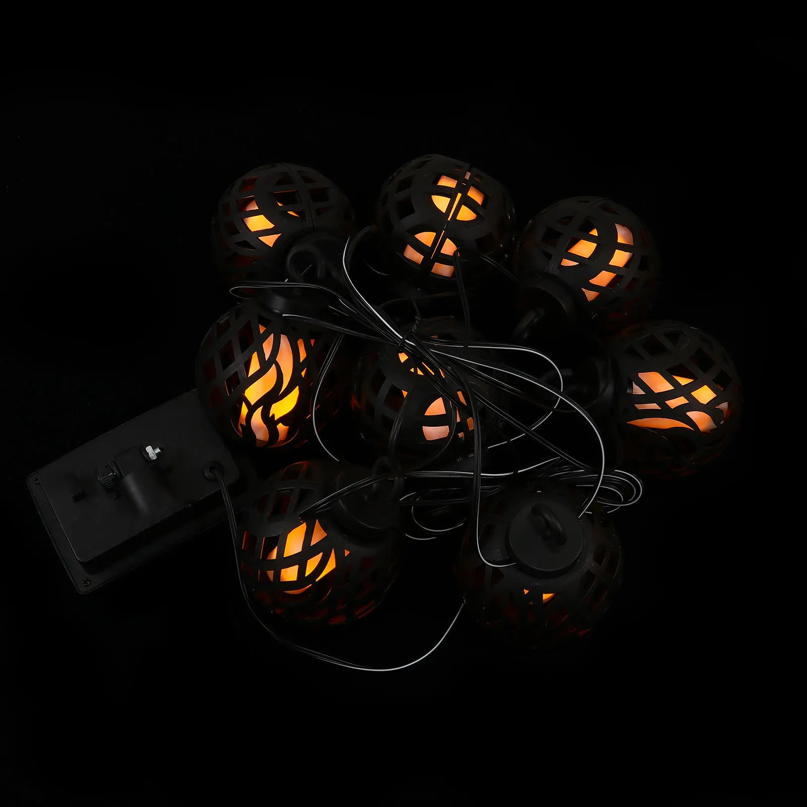 

Пламенный шар, гирлянда, 10 м, 36 светодиодов, солнечная батарея, уличное водонепроницаемое украшение для сада, вечерние огни, пластиковый фонарь для балкона