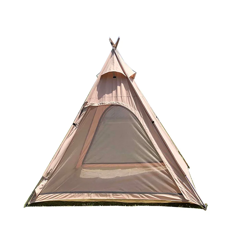 

Cotton Canvas Tent for Family, Exquisite Camping, Indian Pyramid, Summit 2-4