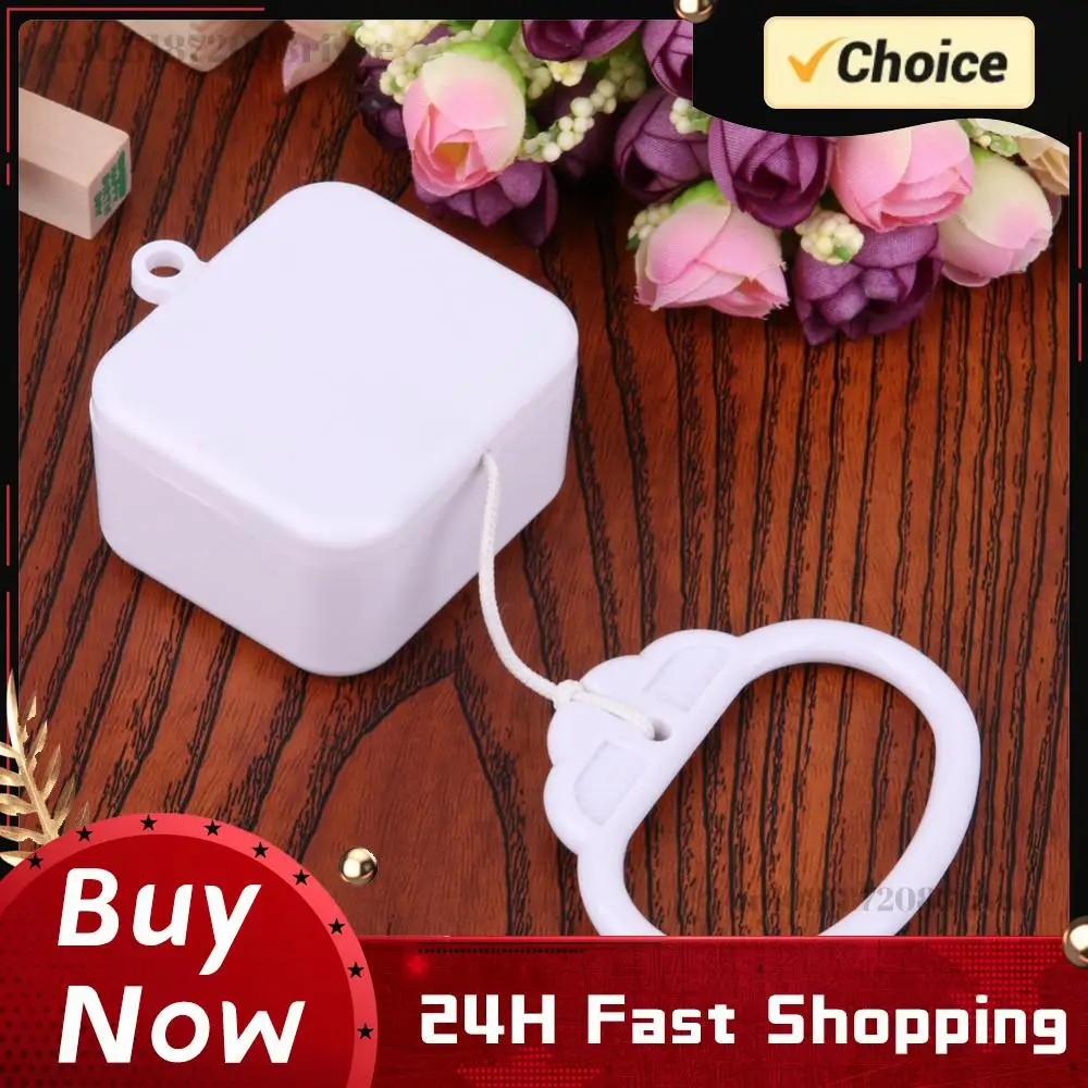 Pull String Music Box with Classic Lullaby Melody Bed Bell Rattle Toy Waterproof Mechanical Winding System for Kids Children
