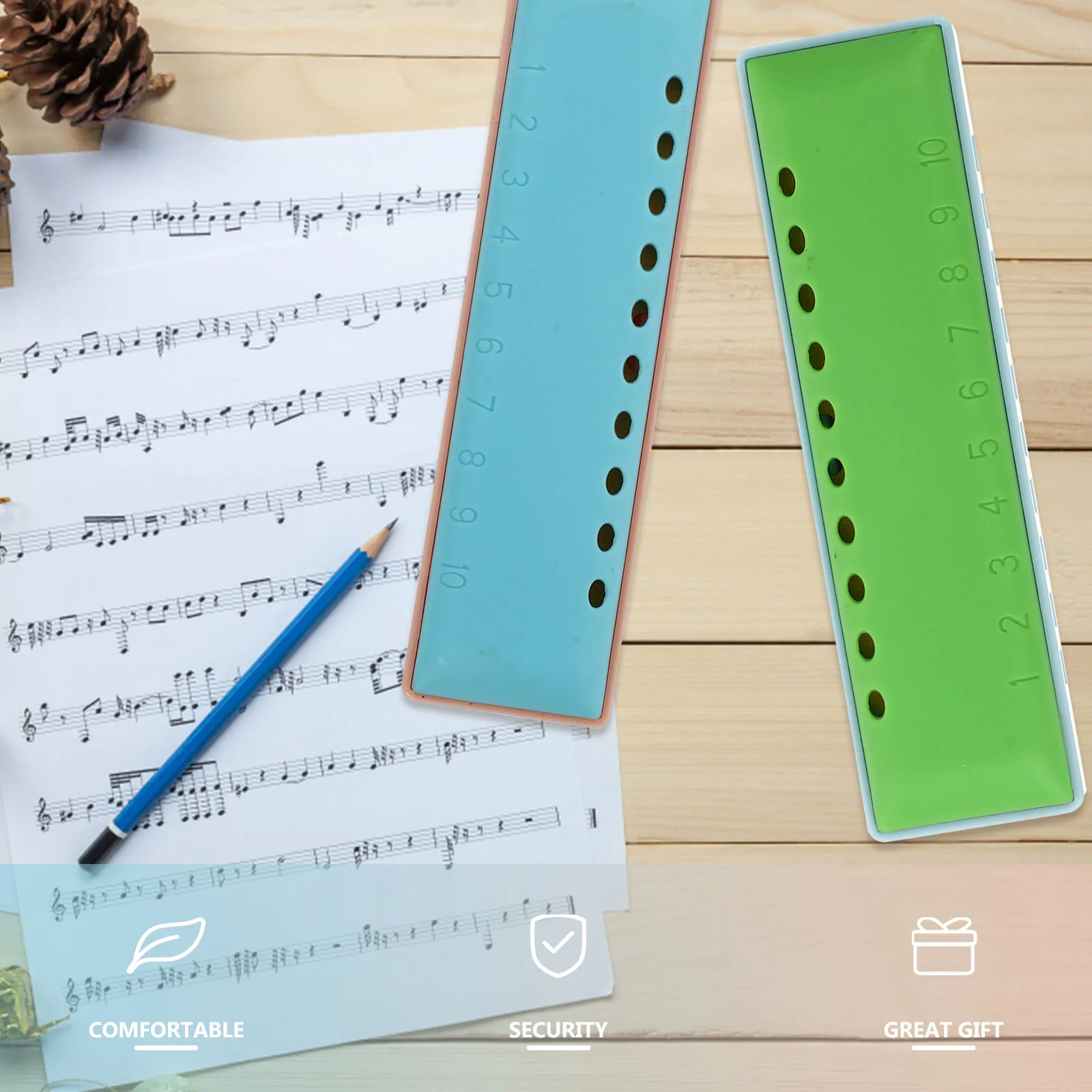 

10 Hole Harmonica ABS Resin Copper Aluminum Smooth Play Portable Compact Musical Instrument Toy Gift for Kids for Family