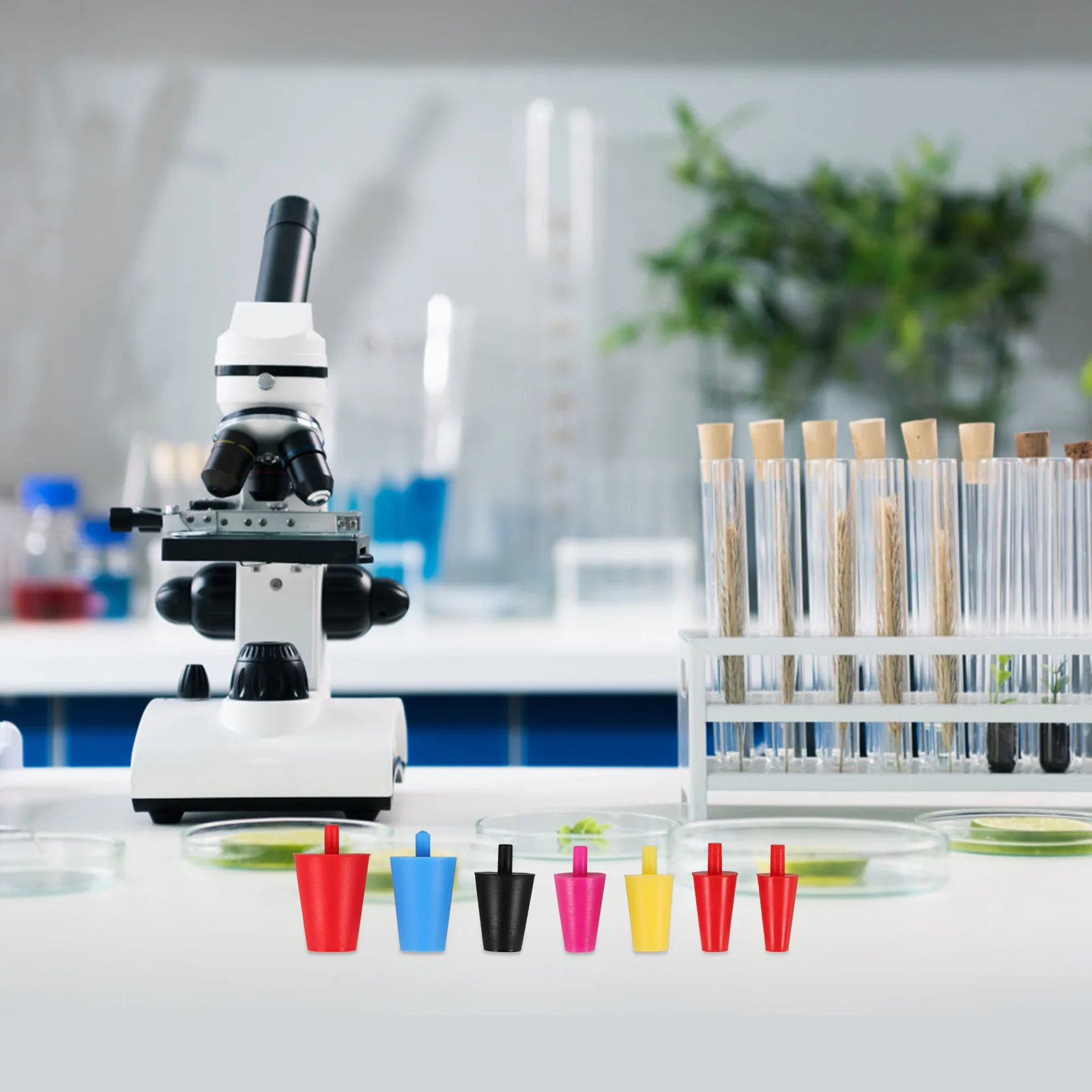 

60Pcs Silicone Rubber Plugs High-Temperature Resistant Conical Design for Spray Coating Protection Stopper Plug Hole Cap