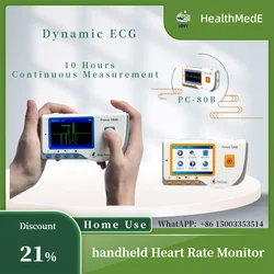 USB Heal Force Prince 180B Software Portable Household Heart Ecg EKG Handheld Heart Monitor Continuous Measuring Color Screen