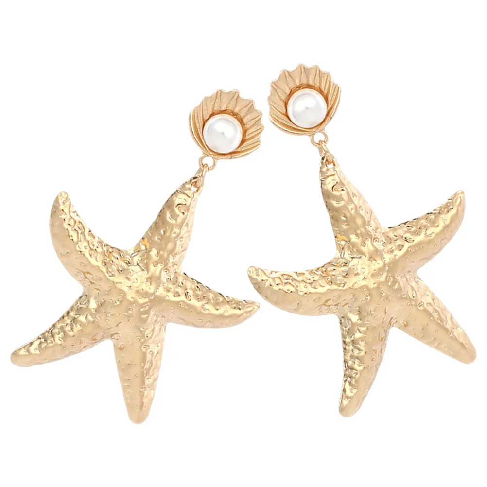 

Shell Earrings Ocean for Women Hanging Cute Alloy Beach Jewelry Accessories Miss