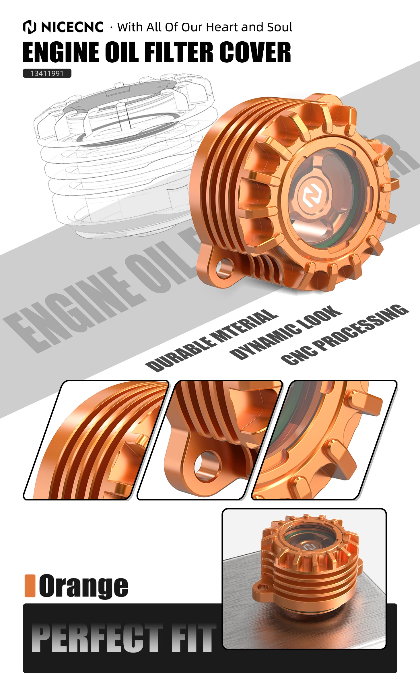Für KTM 690 Enduro R690 SMC R 2009-2024 Motoröl Filter Abdeckung Für Husqvarna 701 Enduro Supermoto 2016-2024 GasGas 700 ES SM – Detail 15