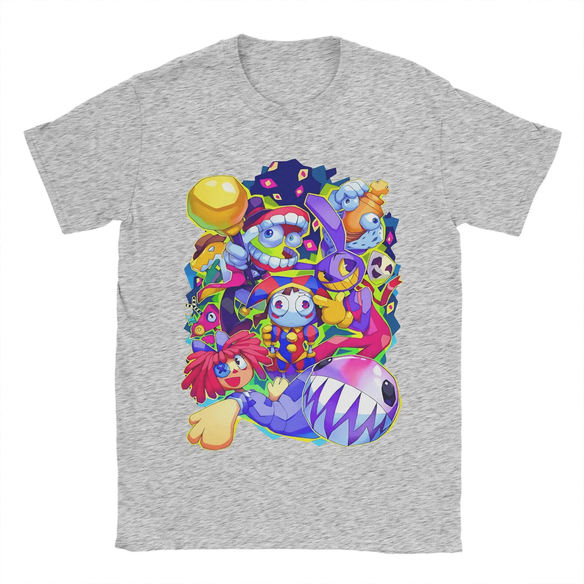 The Amazing Digital Circus Fan  2026 T-shirt Men Summer Cotton Clothing Cartoon Fashion Round Neck Short Sleeved Tee Streetwear