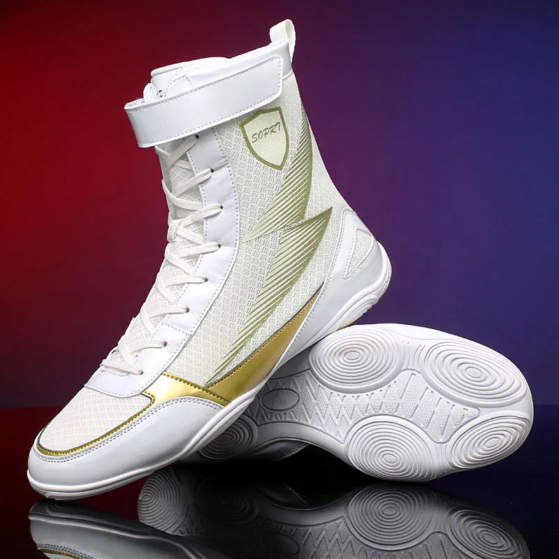 High Top Men Boxing Wrestling Shoes Arts Taekwondo Sanda Training Special Training Sneakers