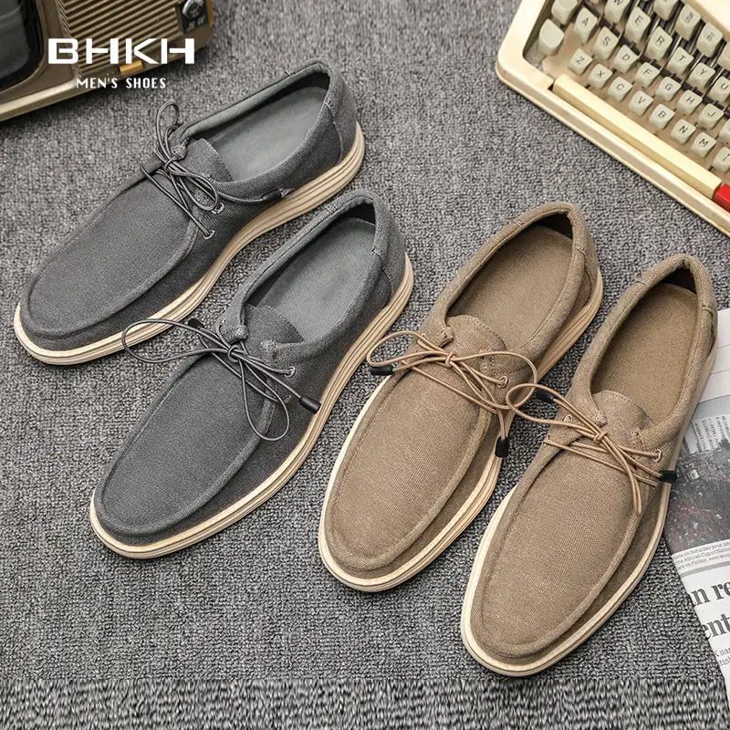 BHKH 2024 Autumn Men Boat Shoes Fashion Smart Casual Shoes Comfortable Men Casual Shoes High Quality Footwear Breathable Shoes