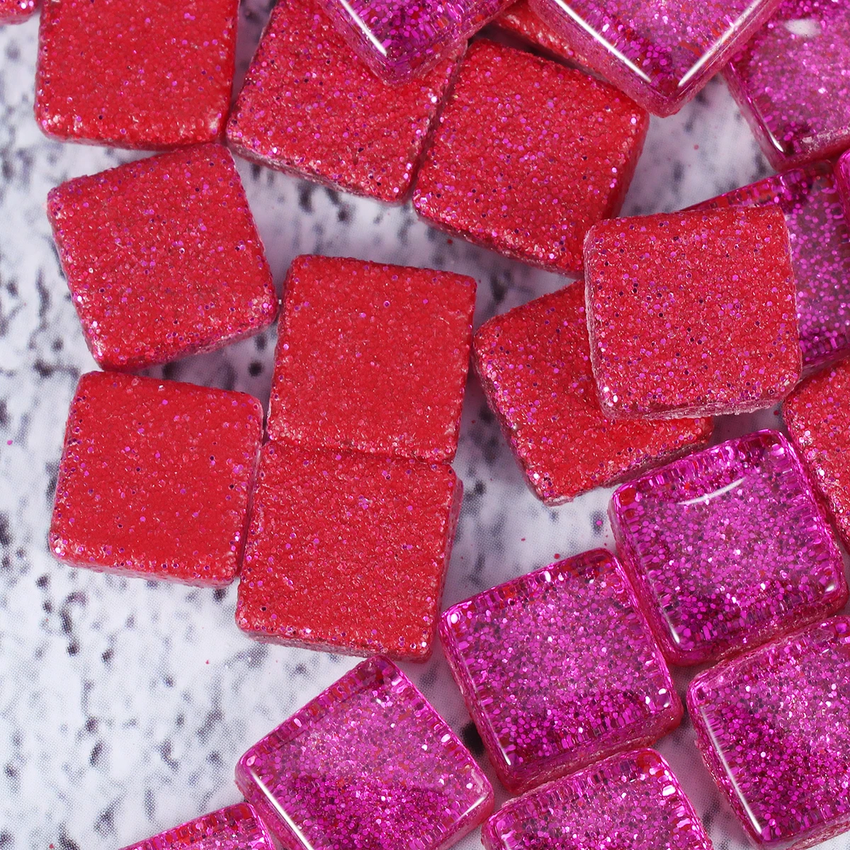 

200G Glitter Mosaic Decoration Crystal Square Glass Handmaking Toy Ceramics Child DIY Crafts Gifts Art Sewing Supplies