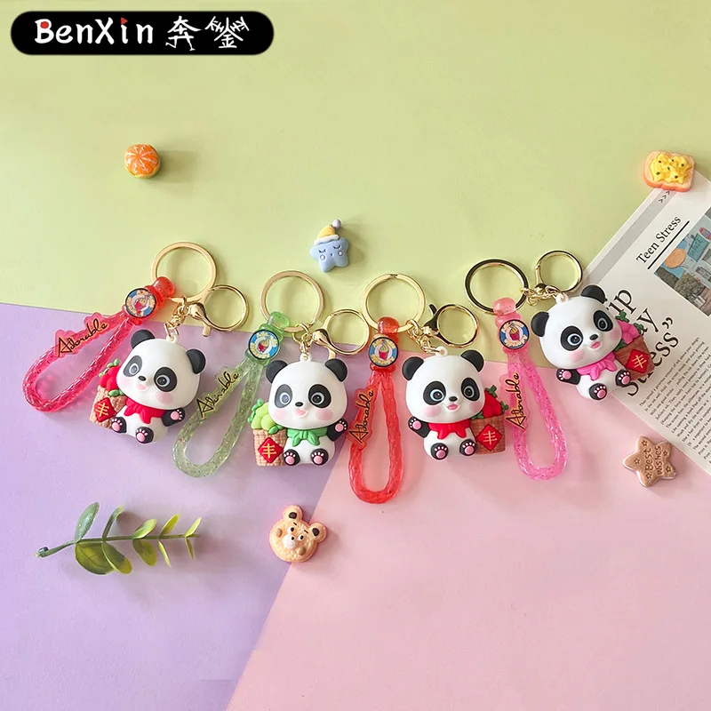 

2025 miniso Express Panda Keychain Bag Pendant, Cute Car Keychain pendant