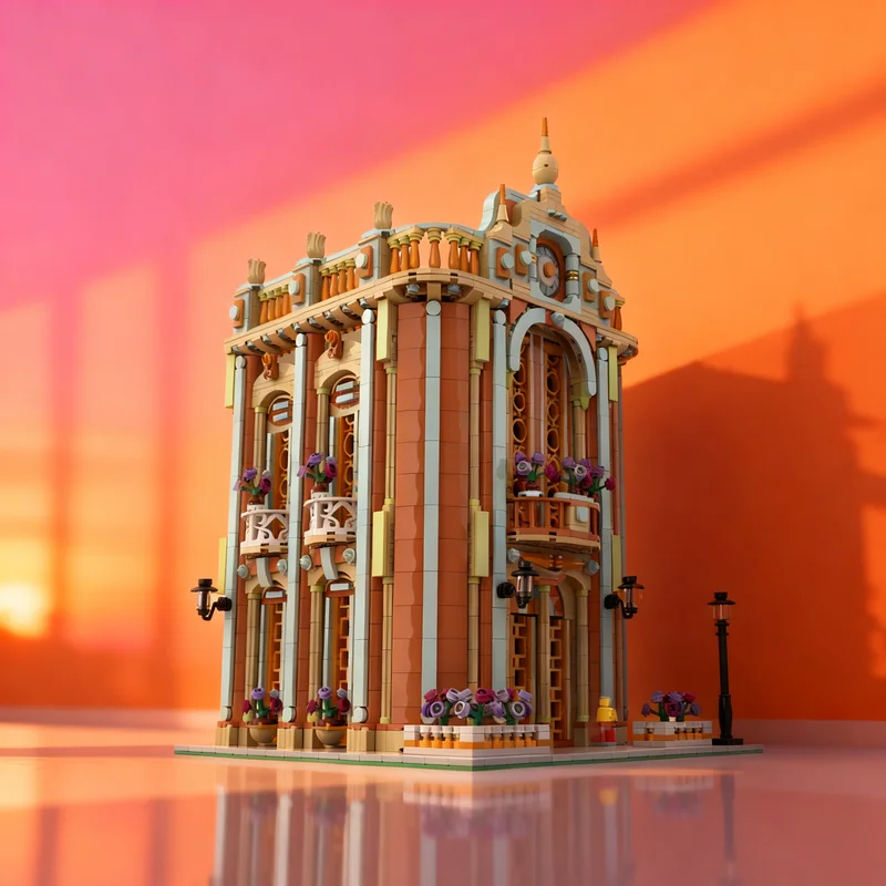 

3786 деталей MOC MODULAR IX: Модель городского пейзажа, конструктор, креативный подарок, декор для демонстрации, сборная модель премиум-класса для взрослых и детей, для дома и офиса