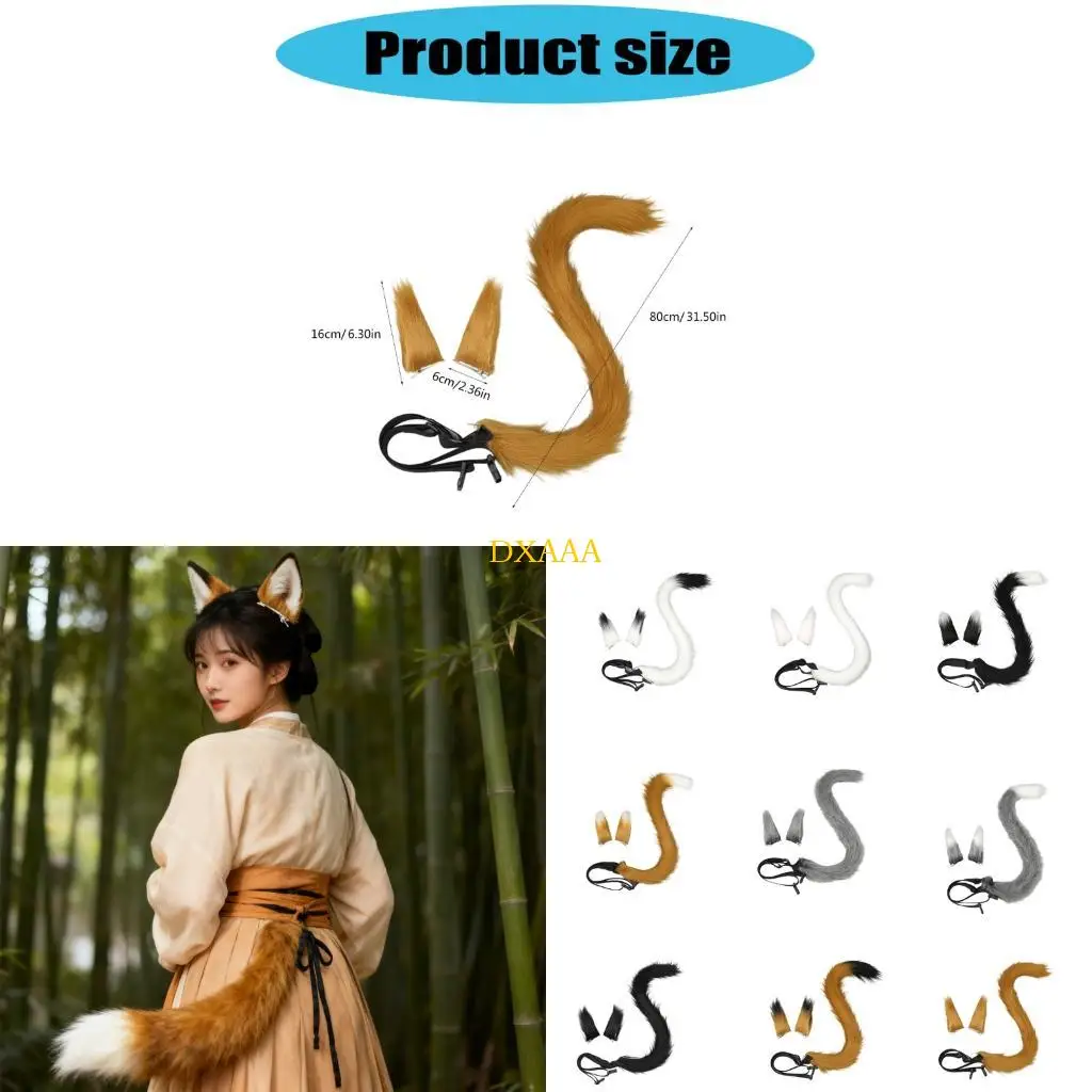 

DXAA Multiuse Furry Plush Cats Tail Hair Clip and Bendable Tail Props Cosplay Costume