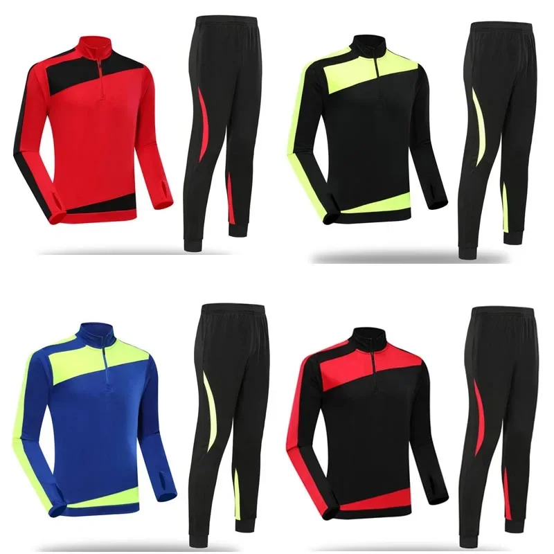 Adult Kid Soccer Jersey Customize Long Sleeved Football Uniform Shirts Men Futsal Sportswear Training Tracksuit Sports Clothes