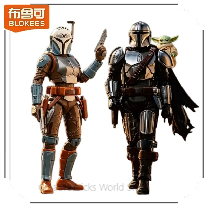 ブロキーズ-スターウォーズ-チャンピオンクラスシリーズ-ディン・ジャリン＆グローグ-ボーカタン・クライズ-可動式組み立て玩具モデルキット-誕生日プレゼント-おもちゃ