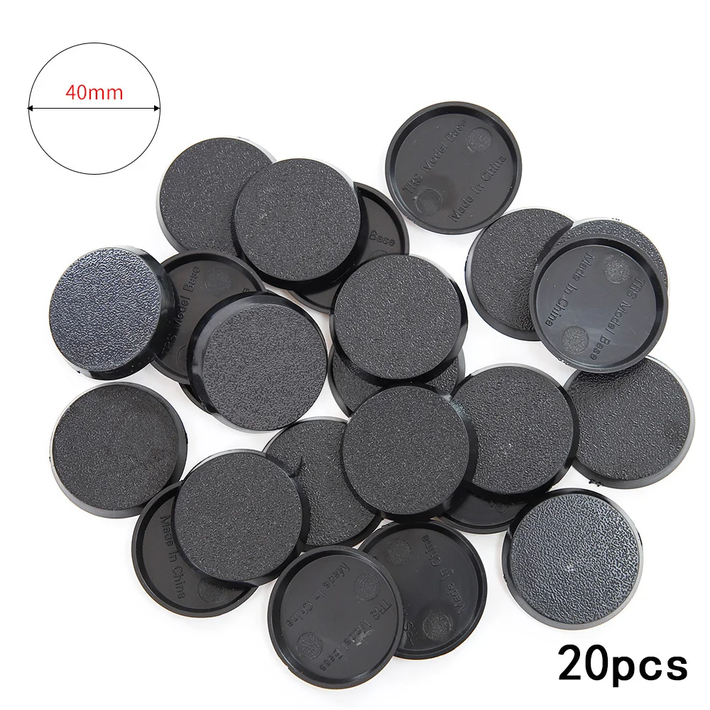25mm/32mm/40cmm Ronde Plastic Model Bases voor Wargames Tafelspellen Diy Speelgoed miniatuur Model Mensen Basis 20 pcs/40 pcs/60 pcs
