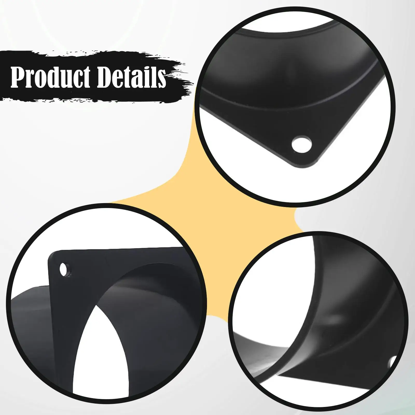 Square to Round Air Vent Duct Connector Flange Durable Plastic Fitting Pipe Adapter for HVAC Ventilation System