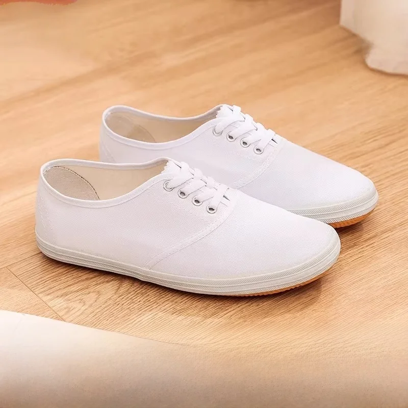 

New ex Canvas Sneakers White Sports Dance Performance oes Martial Arts Work oes Nurse Casual Low Top oes