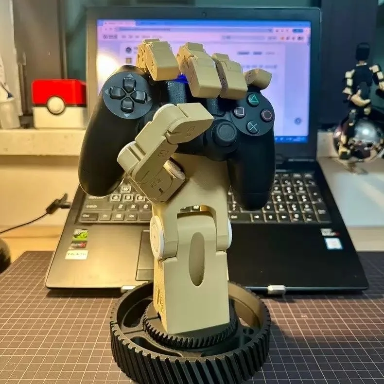 

3D printed robotic arm joint movable cyberpunk internet celebrity headphone stand ornament handsome handle stand