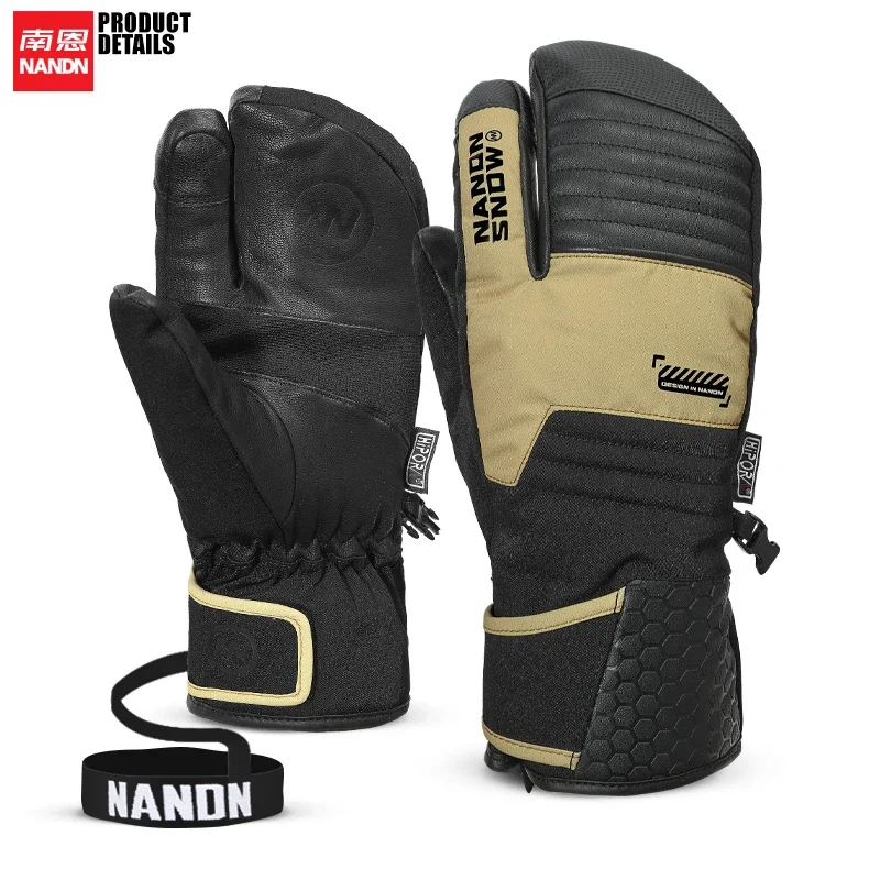 NANDN-guantes de esquí para la nieve para hombre y mujer, manoplas impermeables para mantener el calor, para Snowboard, motocicleta, esquí,