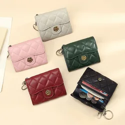 Camellia Woman’s Genuine Leather Embroidered Wallet Fashion Billfold Lady’s Multiple Card Compartment Short Purse Coin Bag