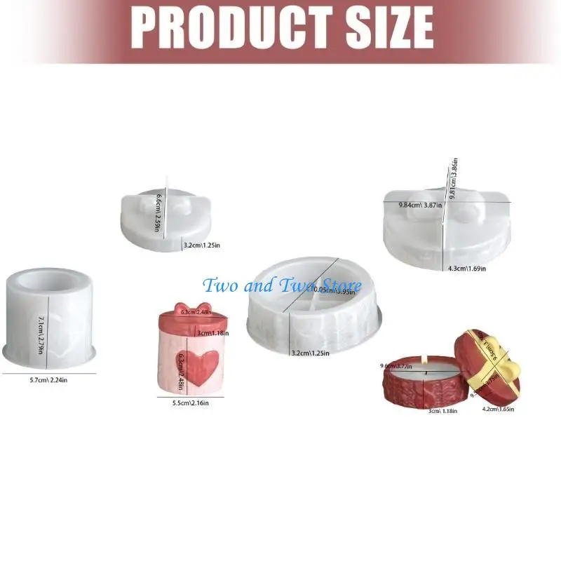 HX6F Silicone Moule Set Heart Pull