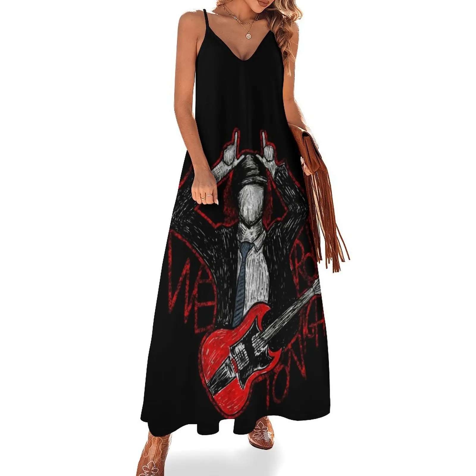 

AC/DC Angus Young Rock Band Music Sleeveless Dress cute dress Dress women