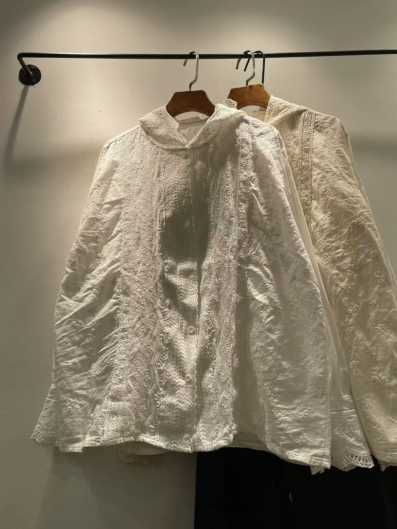 

2026 Mori Girl, кружевные рубашки и блузки с капюшоном для женщин, осень-весна, кружевные топы с длинными рукавами в японском стиле, вязаные крючком, верхняя одежда