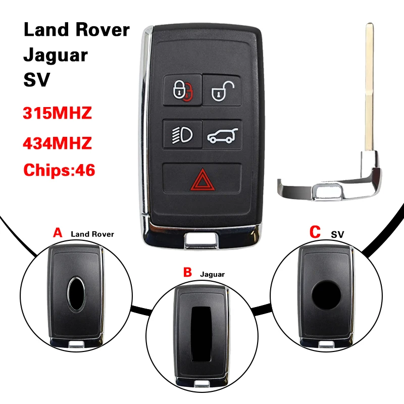 

CN004043 Smart Remote Key 315/434MHz KOBJXF18A For Land Rover Velar Range Discovery 2017-2020 Key JK52-15K601-BG JK52-15K601-DJ