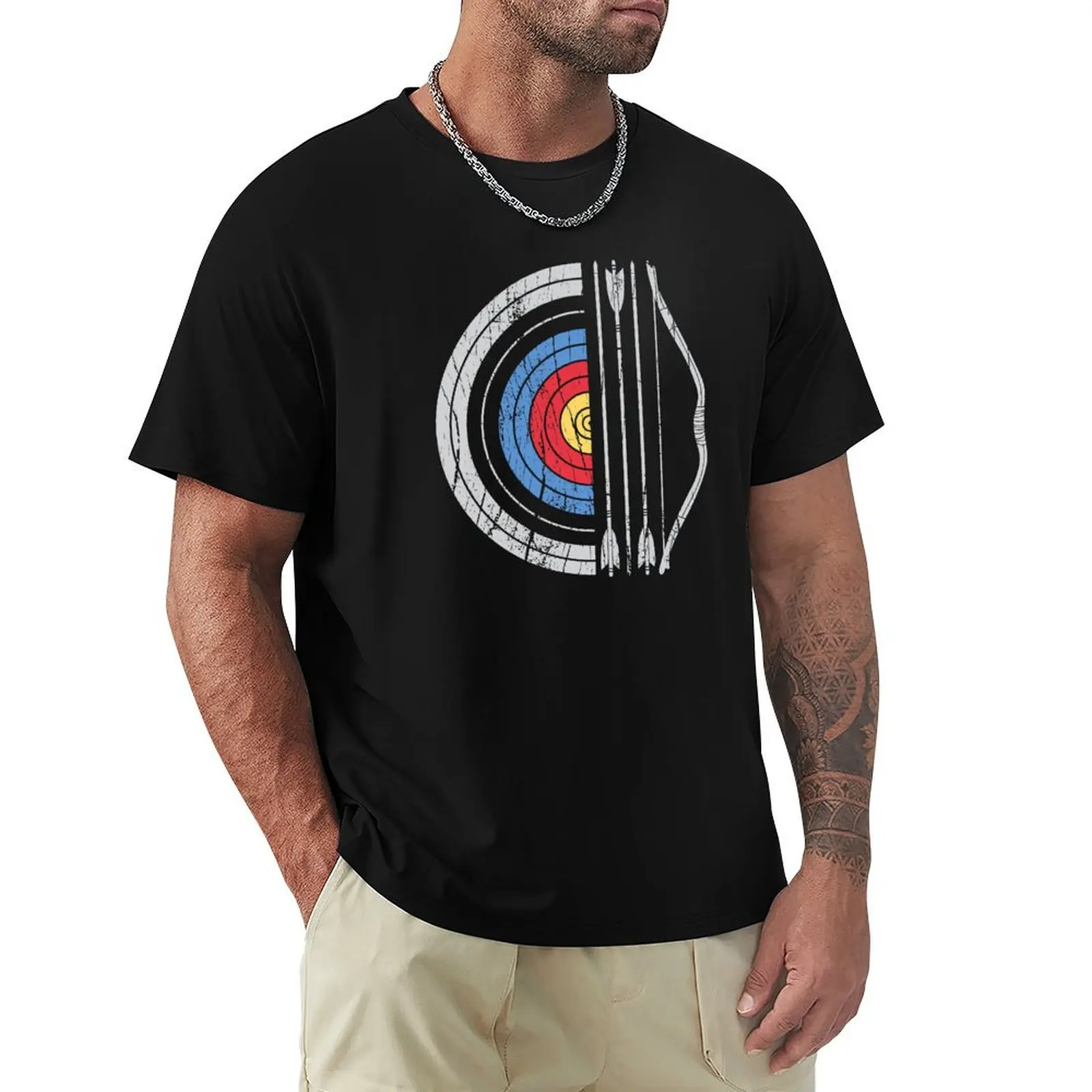 Archery Target Bow And Arrow Archer Retro Vintage T-Shirt mens graphic t shirts T-Shirt