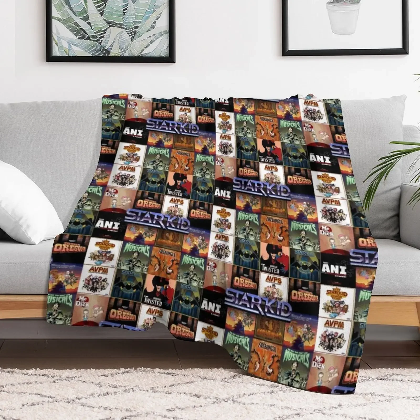 Starkid collage Throw Blanket Camping Blankets For Sofas Winter beds Blankets