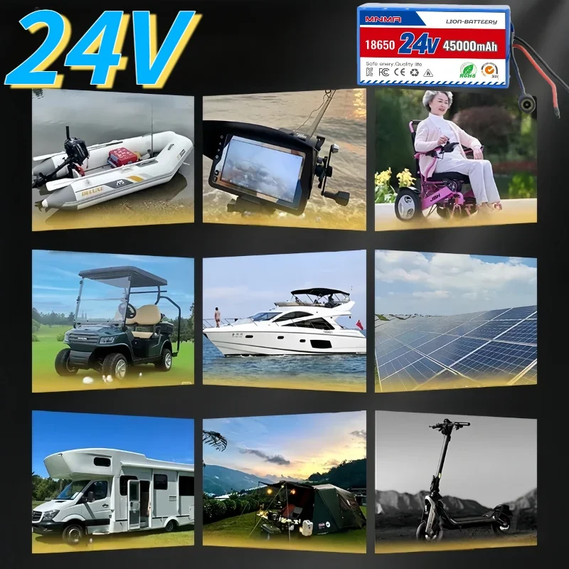 7s3p 24 فولت 100 أمبير جديد كرسي متحرك كهربائي بطارية ليثيوم بطارية الهاتف المحمول BMS حماية 18650 بطارية ليثيوم 29.4 فولت 350 واط + شاحن #5